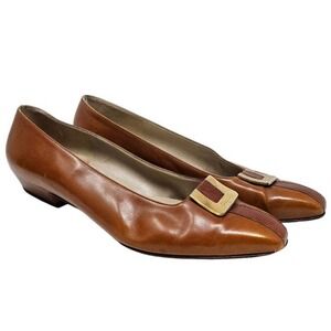 Salvatore Ferragamo Brown Leather Heels
